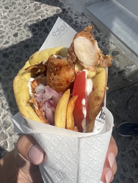 Gyro, Santorini Greece 